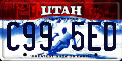 UT license plate C995ED