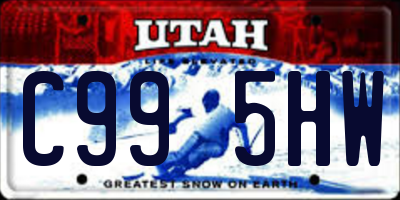 UT license plate C995HW