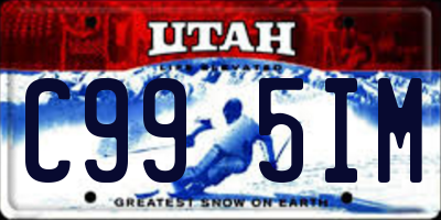 UT license plate C995IM