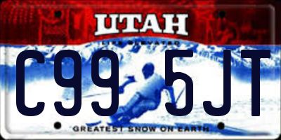 UT license plate C995JT