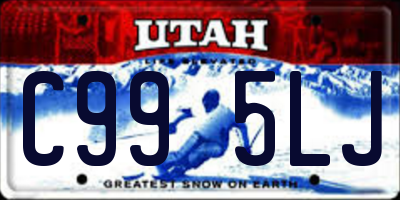 UT license plate C995LJ