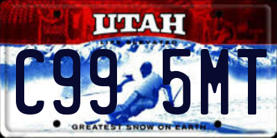 UT license plate C995MT