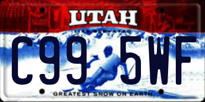 UT license plate C995WF