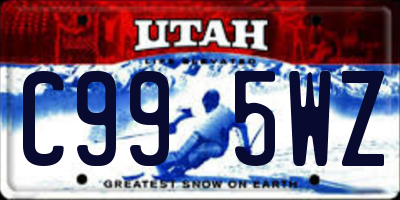 UT license plate C995WZ