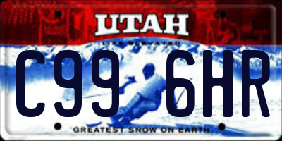 UT license plate C996HR