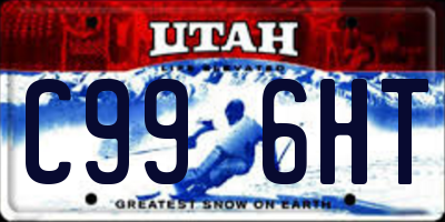 UT license plate C996HT