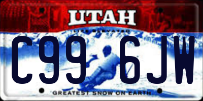 UT license plate C996JW