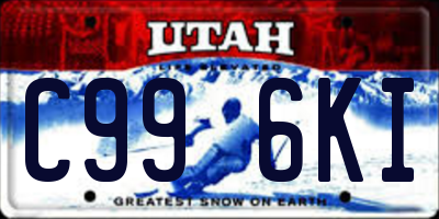 UT license plate C996KI