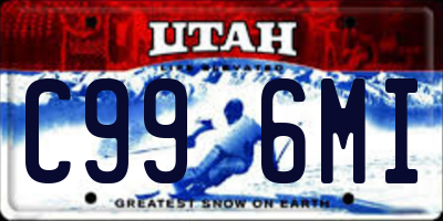 UT license plate C996MI