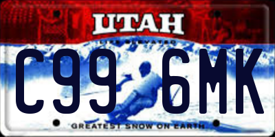 UT license plate C996MK