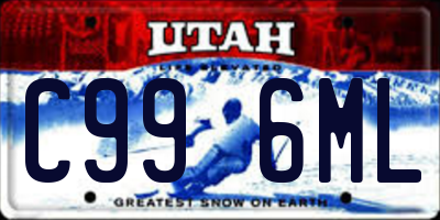 UT license plate C996ML