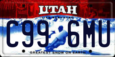 UT license plate C996MU