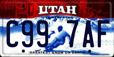 UT license plate C997AF
