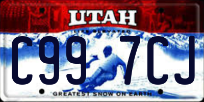 UT license plate C997CJ