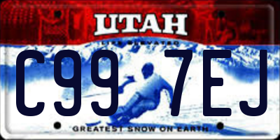 UT license plate C997EJ