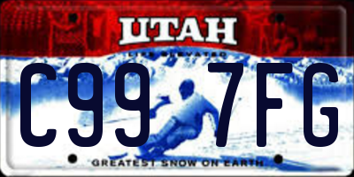UT license plate C997FG