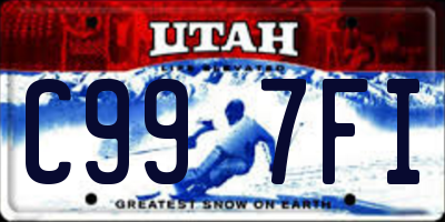 UT license plate C997FI