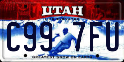 UT license plate C997FU