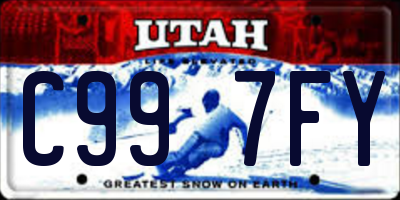UT license plate C997FY