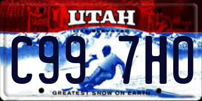 UT license plate C997HO