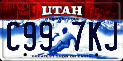 UT license plate C997KJ