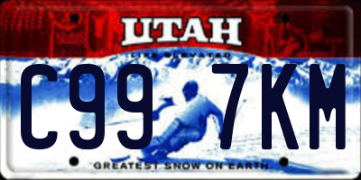 UT license plate C997KM
