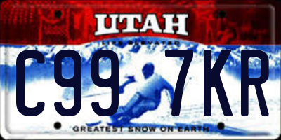 UT license plate C997KR