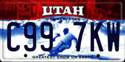 UT license plate C997KW