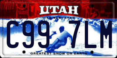 UT license plate C997LM