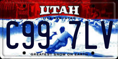UT license plate C997LV