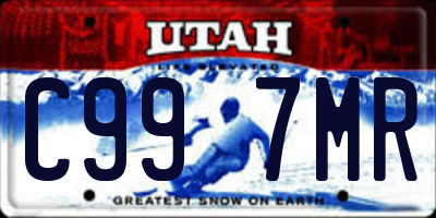 UT license plate C997MR