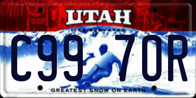 UT license plate C997OR