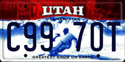 UT license plate C997OT