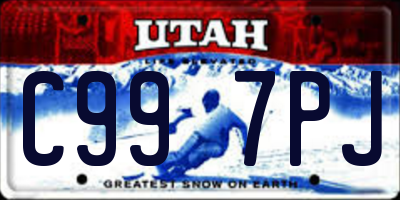 UT license plate C997PJ