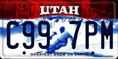 UT license plate C997PM
