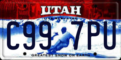 UT license plate C997PU