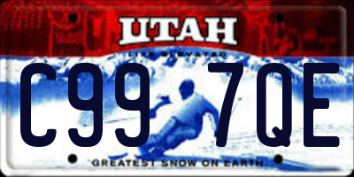UT license plate C997QE