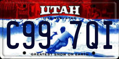 UT license plate C997QI