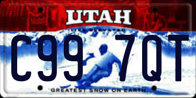 UT license plate C997QT