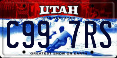 UT license plate C997RS