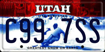 UT license plate C997SS