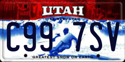 UT license plate C997SV