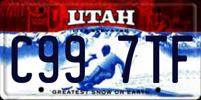 UT license plate C997TF