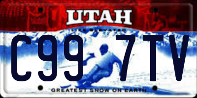 UT license plate C997TV