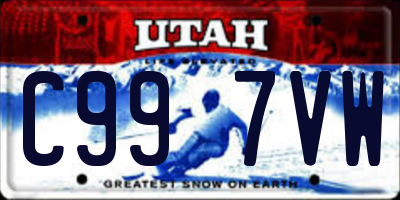UT license plate C997VW