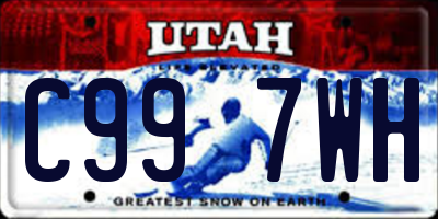 UT license plate C997WH