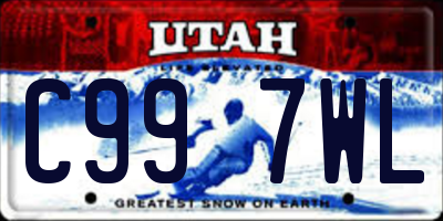 UT license plate C997WL