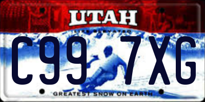 UT license plate C997XG