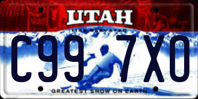 UT license plate C997XO