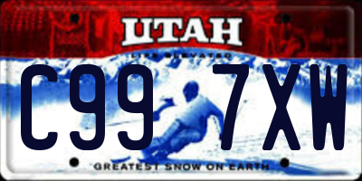 UT license plate C997XW
